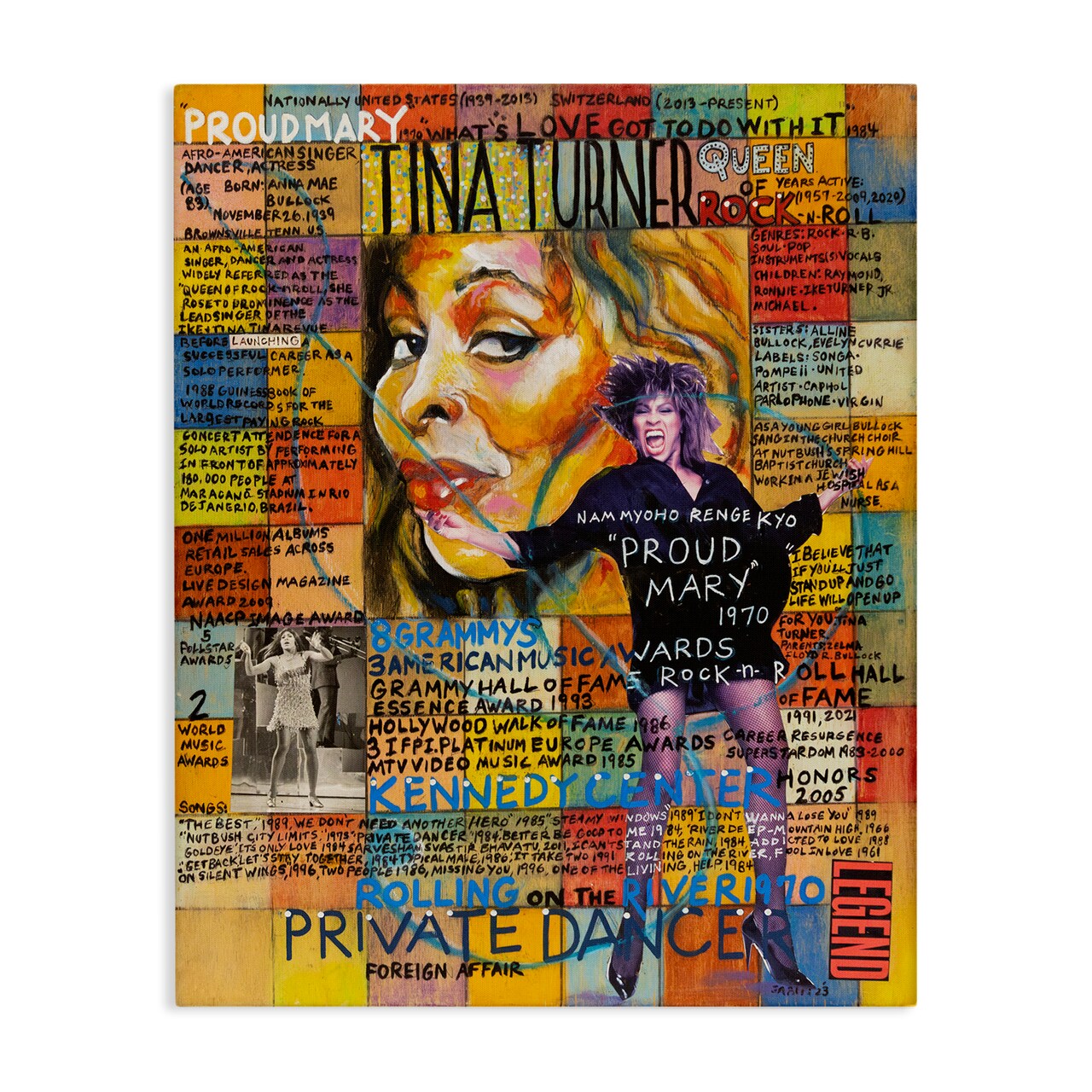 Stupell Industries Tina Turner Collage Canvas Wall Art Design by Sabin